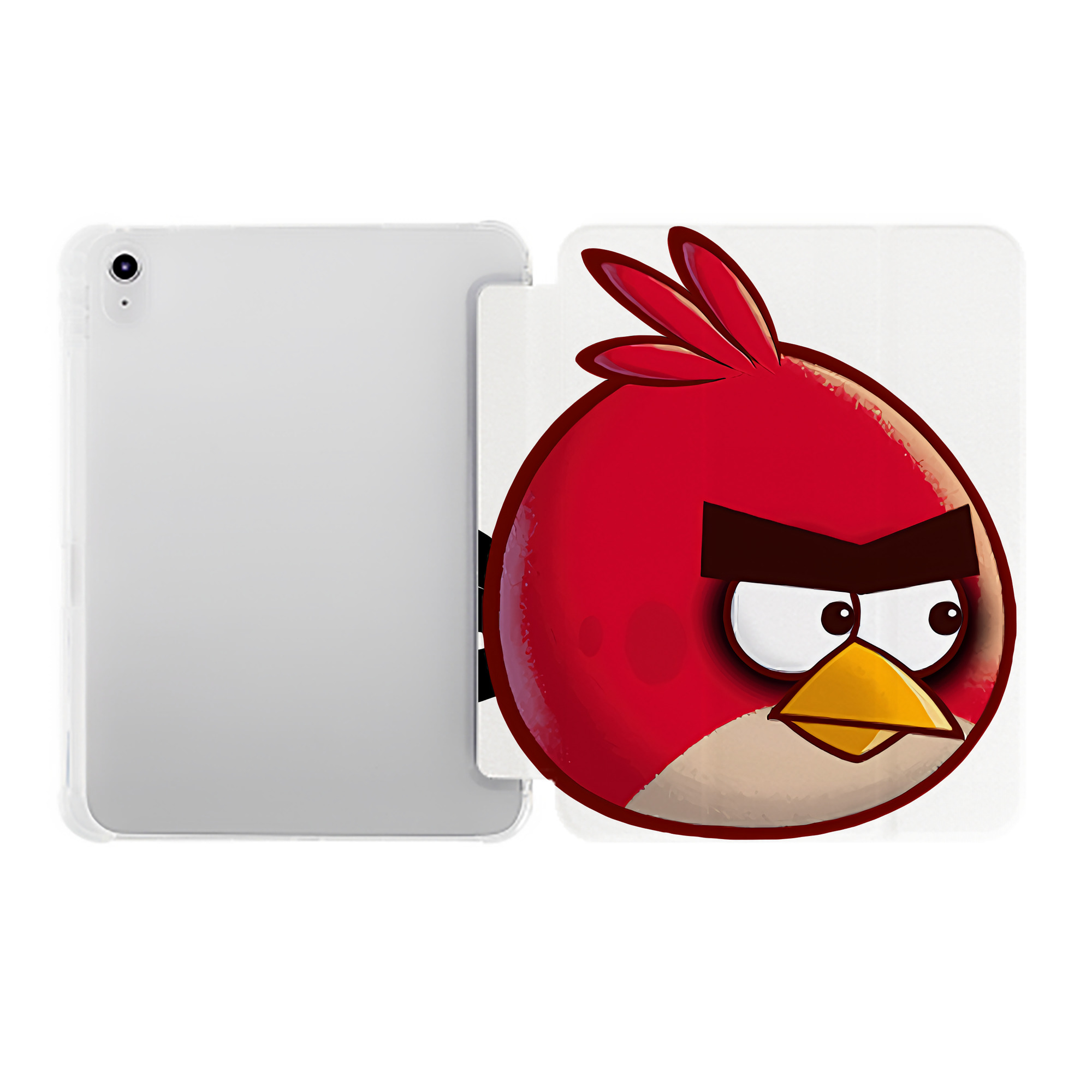 （画像用） Angry Birds アングリーバード IPad ケース ペン収納付き 三つ折りスタンド PUレザー×シリコン 対応機種9.5/10.5/10.9インチ
